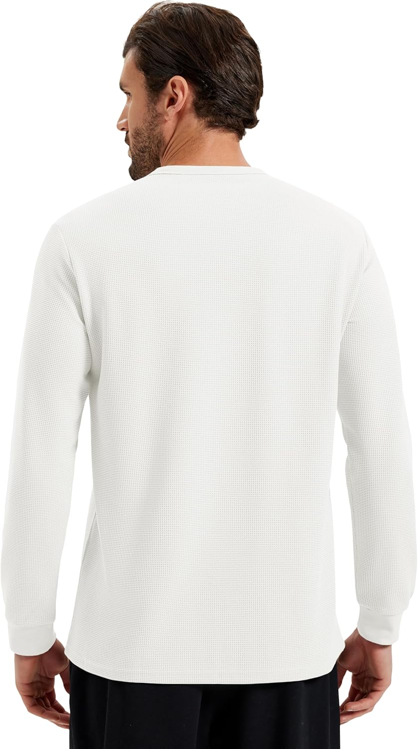 MAGCOMSEN Men's Thermal Shirts Long Sleeve Waffle Underwear Top Cold Weather Base Layer Winter Warm Undershirts - Image 7