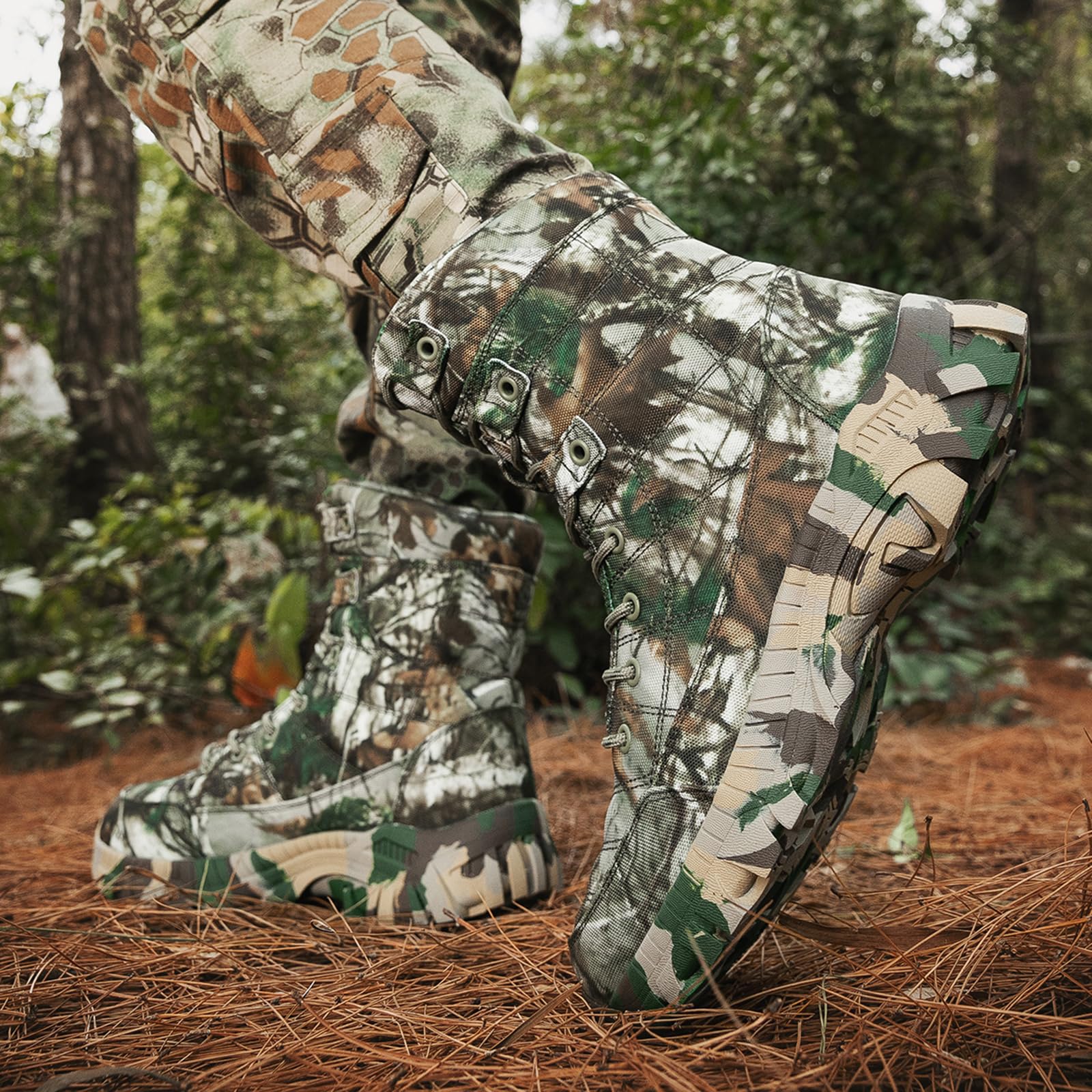 Botas de caza de camuflaje para hombre, duraderas, antideslizantes, tácticas, militares, de combate