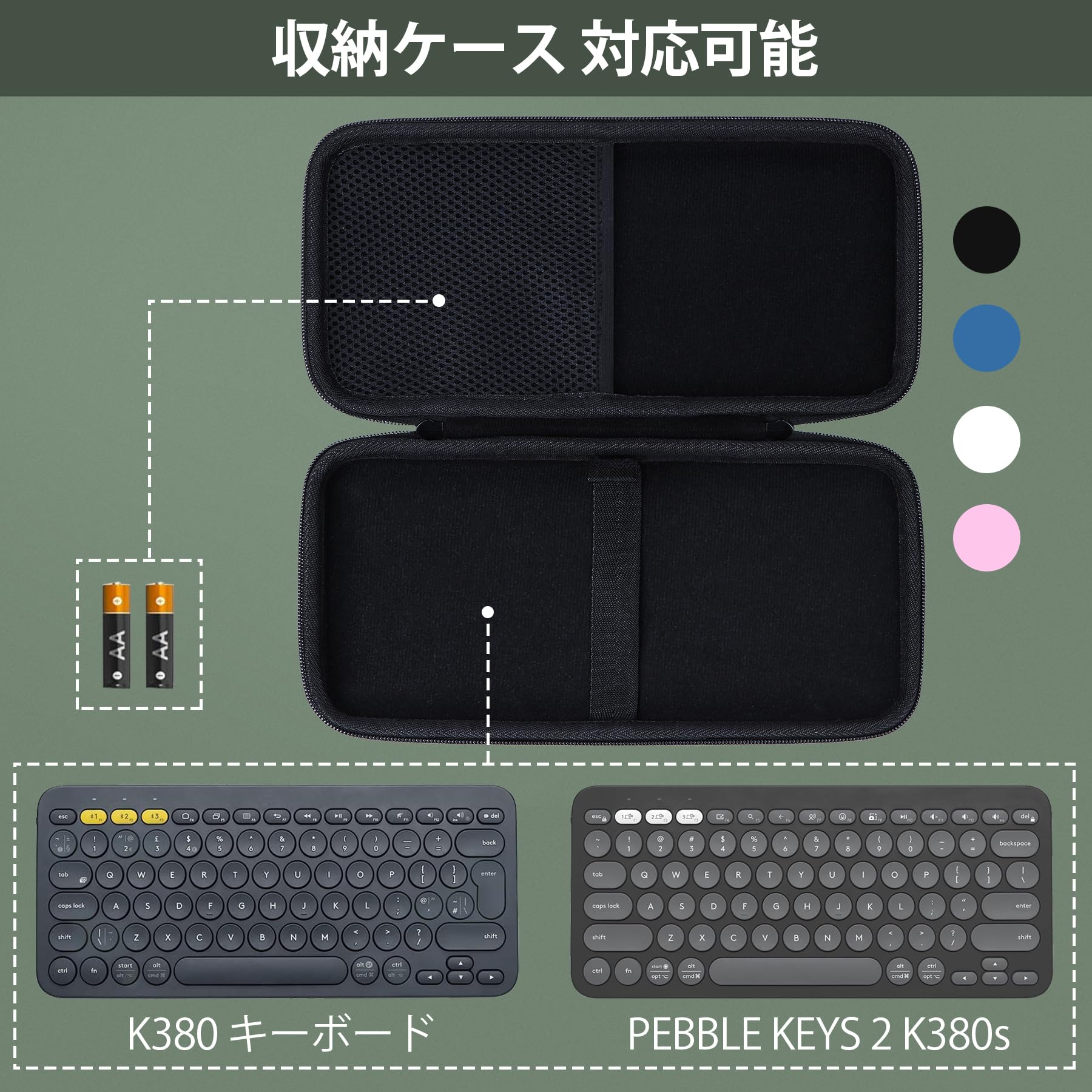 Amazon | Lebakort収納ケース 対応可能ロジクールLogicool PEBBLE KEYS