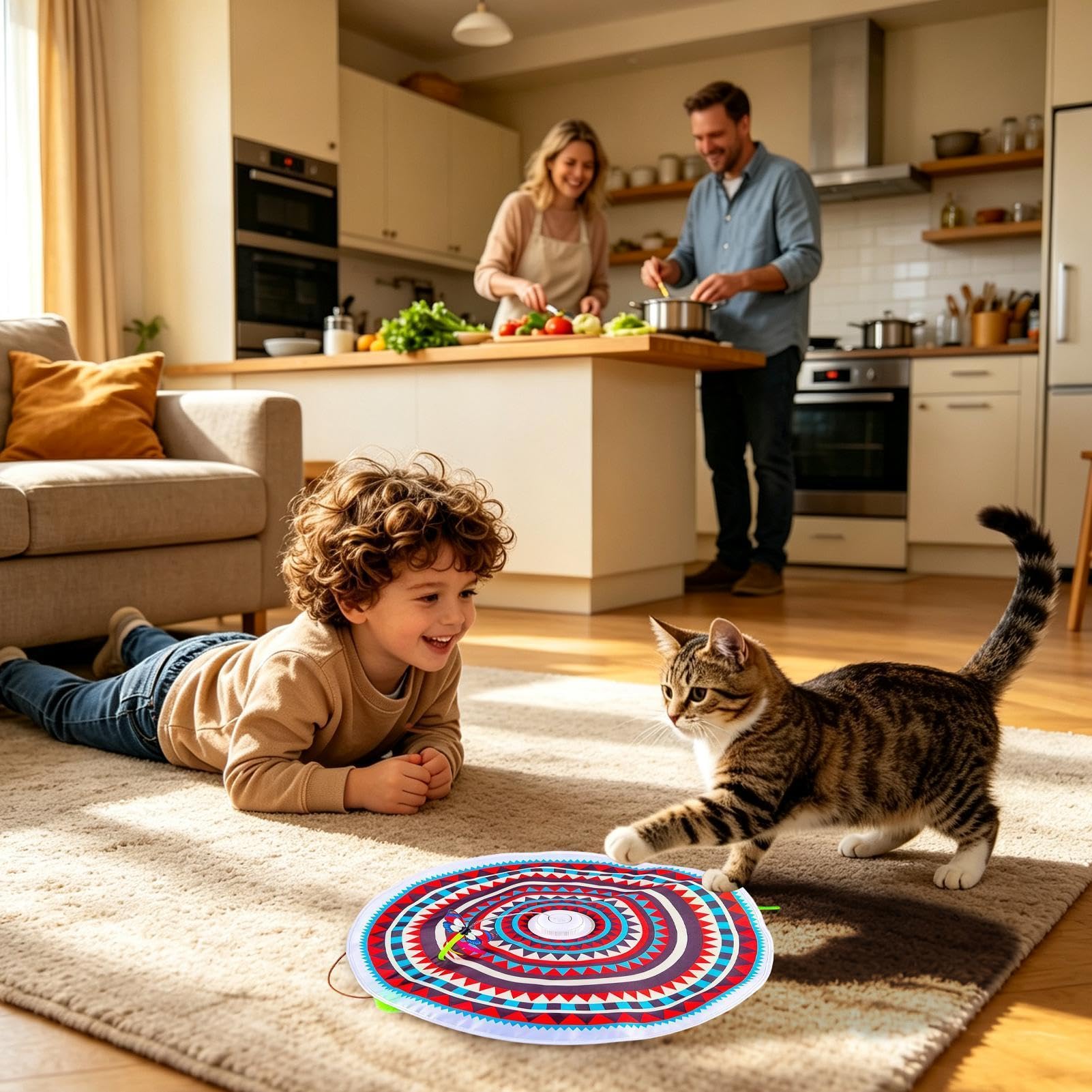 Generico Giocattolo Interattivo Per Gatti di Addestramento Automatico | Giocattolo di intrattenimento esterno interno casa balcone appartamento soggiorno