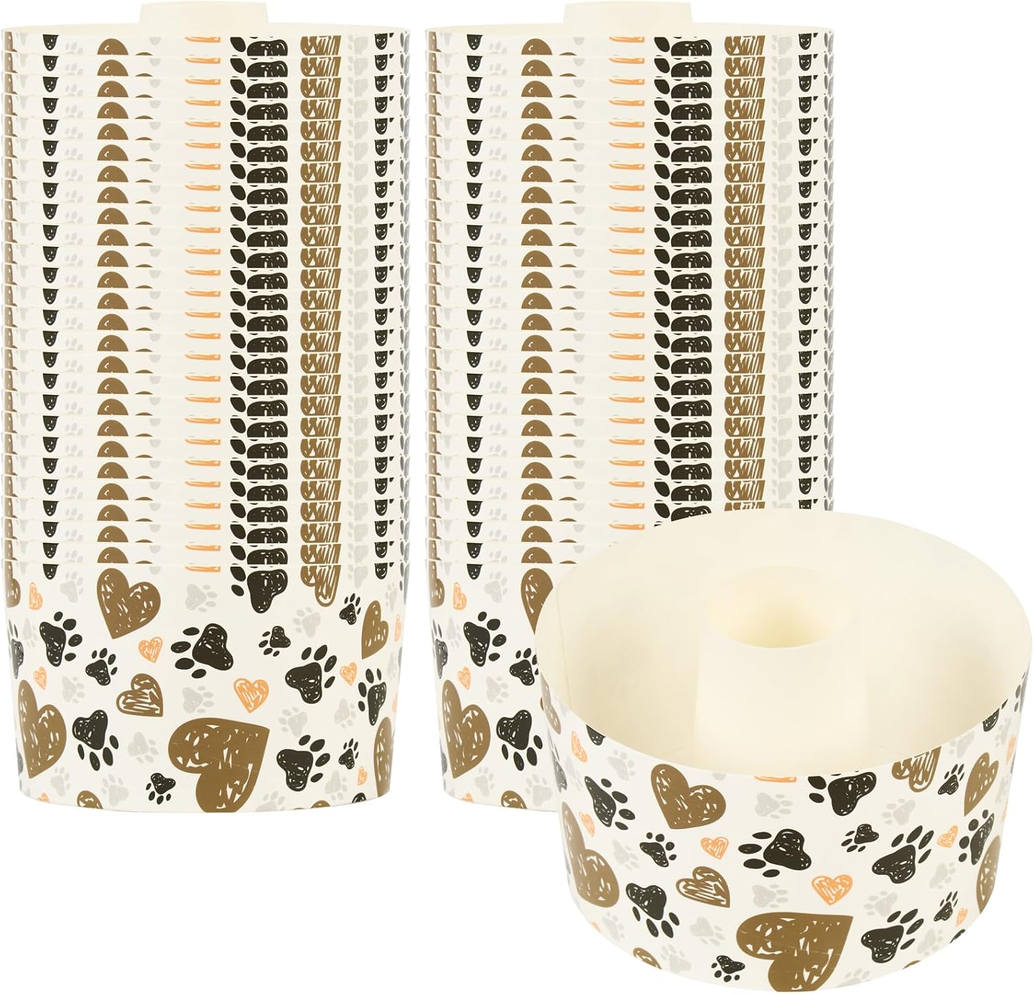 Restaurantware Angel Food Cake Pan 100 Pack of 22 oz Greaseproof Cake Pans Disposable Quick-Release Oven-Safe Freezer-Safe Sturdy Paper Tube Pan For Baking