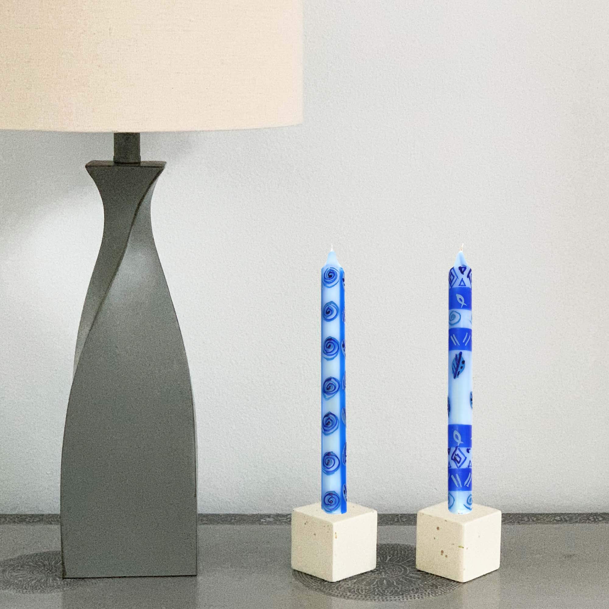 Bomboniera Candela Contenitore Dipinto a Mano Ambra - BMB- D8596-EM