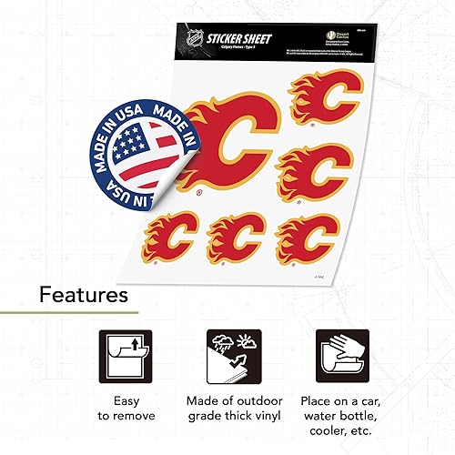 Miniatura 3 de Desert Cactus Calgary Flames Team NHL National Hockey League - Calcomanía de vinilo para botella de agua para laptop, álbum de recortes de automóvil