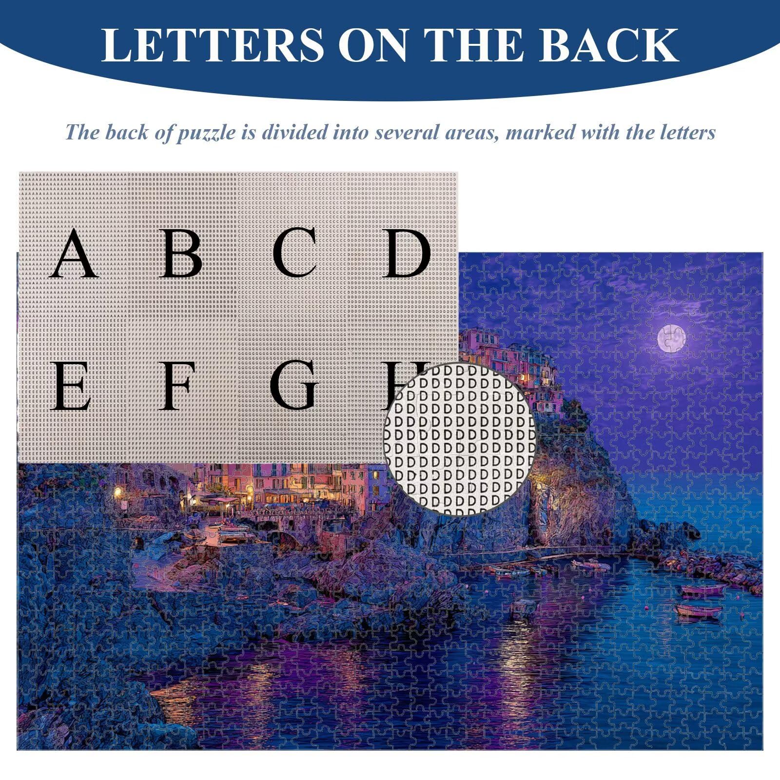 Puzzle 4000 sztuk dla dorosłych Cinque Terre & Ocean Decor 1T #262 | Drewniane puzzle, precyzyjnie wycięte, żywy atrament, statyczne hobby, dekoracja domu, prezent, 105 x 147 cm