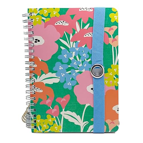 Miniatura 3 de Spring Fever Combination Pack 1 Personal Book (7 x 5 - 80 Sheets) & 1 Ideal Book (8.5 x 7 - 160 Sheets)  Pastel Stripe and Floral Covers  Elastic