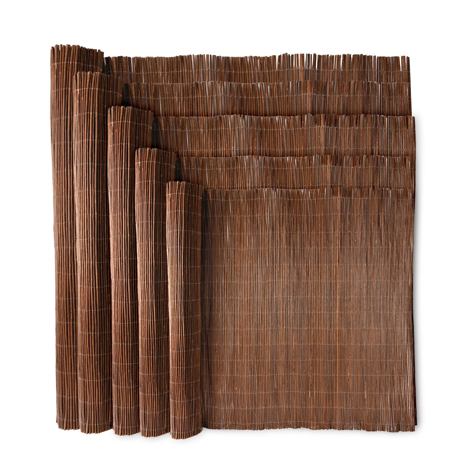 Wadan 2m x 4m Willow Bulrush Natural Garden Fence Panel Screening Roll Privacy Border Wind & Sun Protection