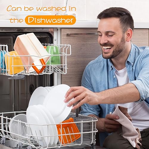 Miniatura 4 de Chengu 3 recipientes de jalapeño con coladores, dispensadores cuadrados, almacenamiento gratuito de condimentos para alimentos con diseño de tapa