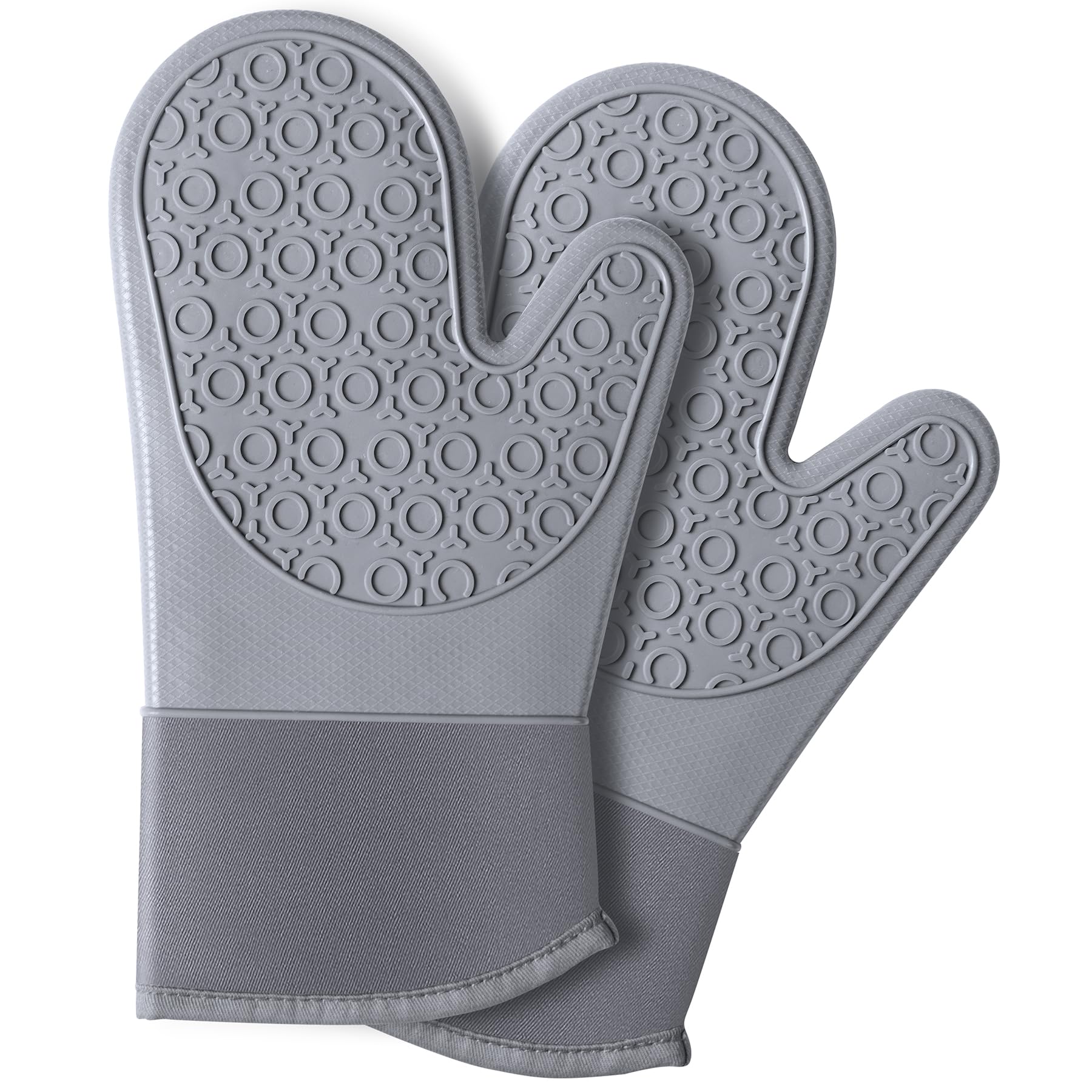 Extra Lange Ofenhandschuhe, 2 Stück – Hitzebeständig Bis 500°C, Silikon, Rutschfest, Für Grill & Backofen