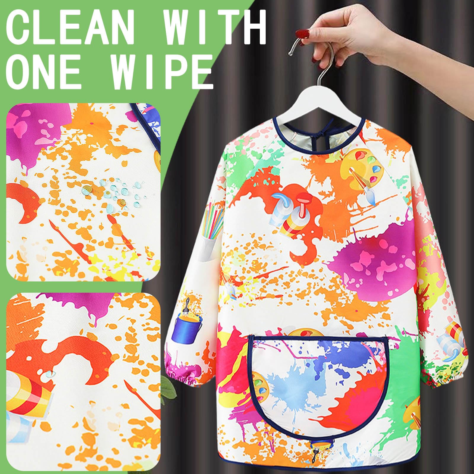 Tablier Enfant Lavable Tablier De Peinture Enfant Tooloflife - Imperméable - 4 Tailles - Multi-couleurs Blouse Peinture Enfant