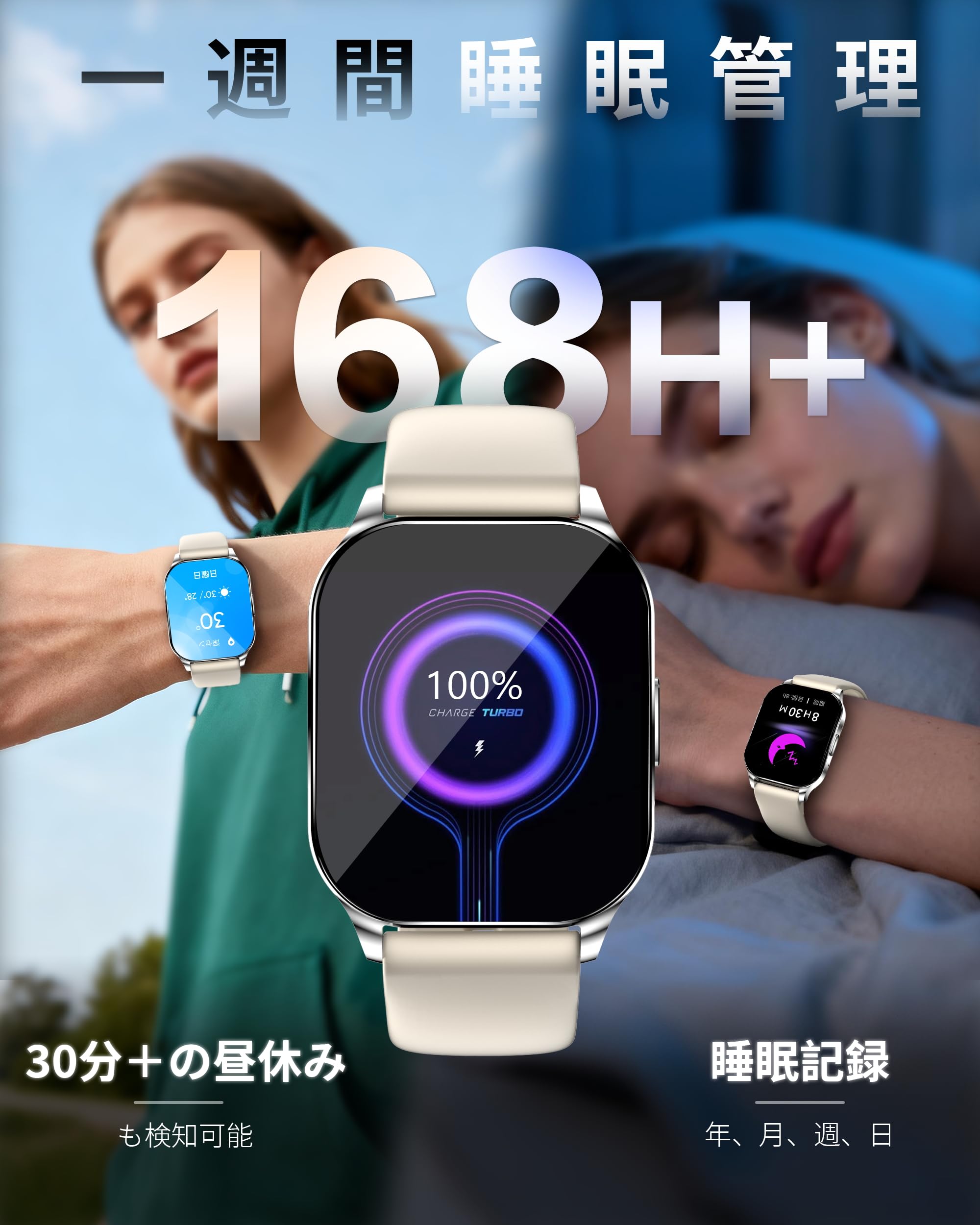 Amazon | 【2026最新ChatGPT&AI文字盤】 KJKD L1スマートウォッチ常時