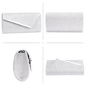 Pochette Donna Larcenciel In Pelle PU - Nera, Con Catena, Elegante Per Serate E Matrimoni - Foto 7