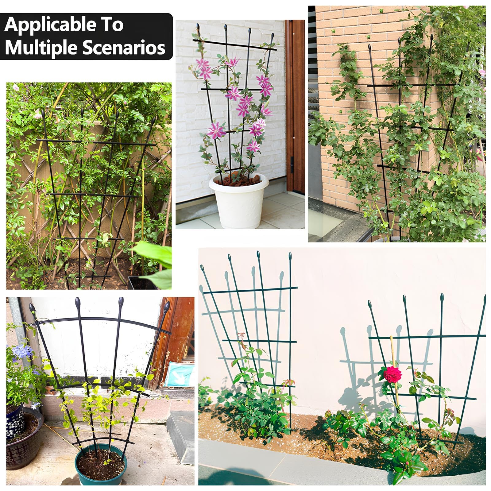 90cm 120cm Treillis De Jardin Tuteur Plante Grimpante D'intérieur/Extérieur, Support Plante pour Plantes en Pot Fleurs Et Liannes(120cm/47.2in)