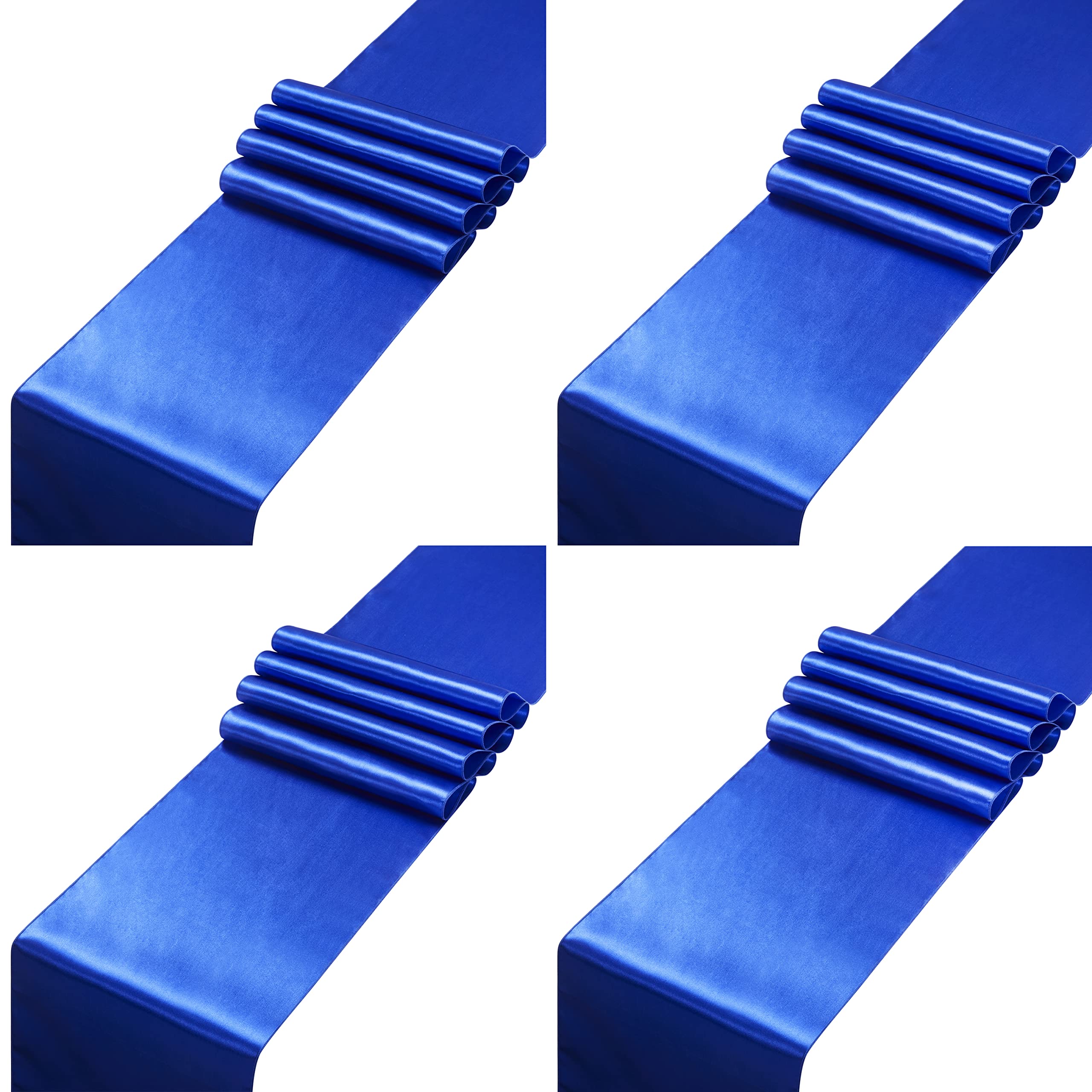 Runner Da Tavolo In Raso CCSimple 30x275 Cm – Blu Royal, Confezione Da 5 Pezzi, Per Matrimoni E Feste - copertina