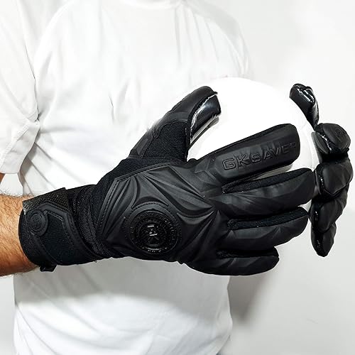 Miniatura 4 de GK Saver Guantes de portero de fútbol profesionales 3D opacos para guardar dedos guantes de portero talla 6 a 11