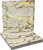 Vista 4 de SILVER SPOONS Platos de carga desechables con diseño de mármol para fiesta, (10 unidades) Juego de vajilla desechable resistente de 13 pulgadas