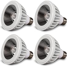 SunLight2 Premium Edition | PAR30 LED Bulb 14W | 120V AC | 3000K to 1800K Dim to Warm | CRI 94 | 24 Narrow Beam E26 Medium Base | White Finish | 4 Pack | Energy Efficient Flicker Free