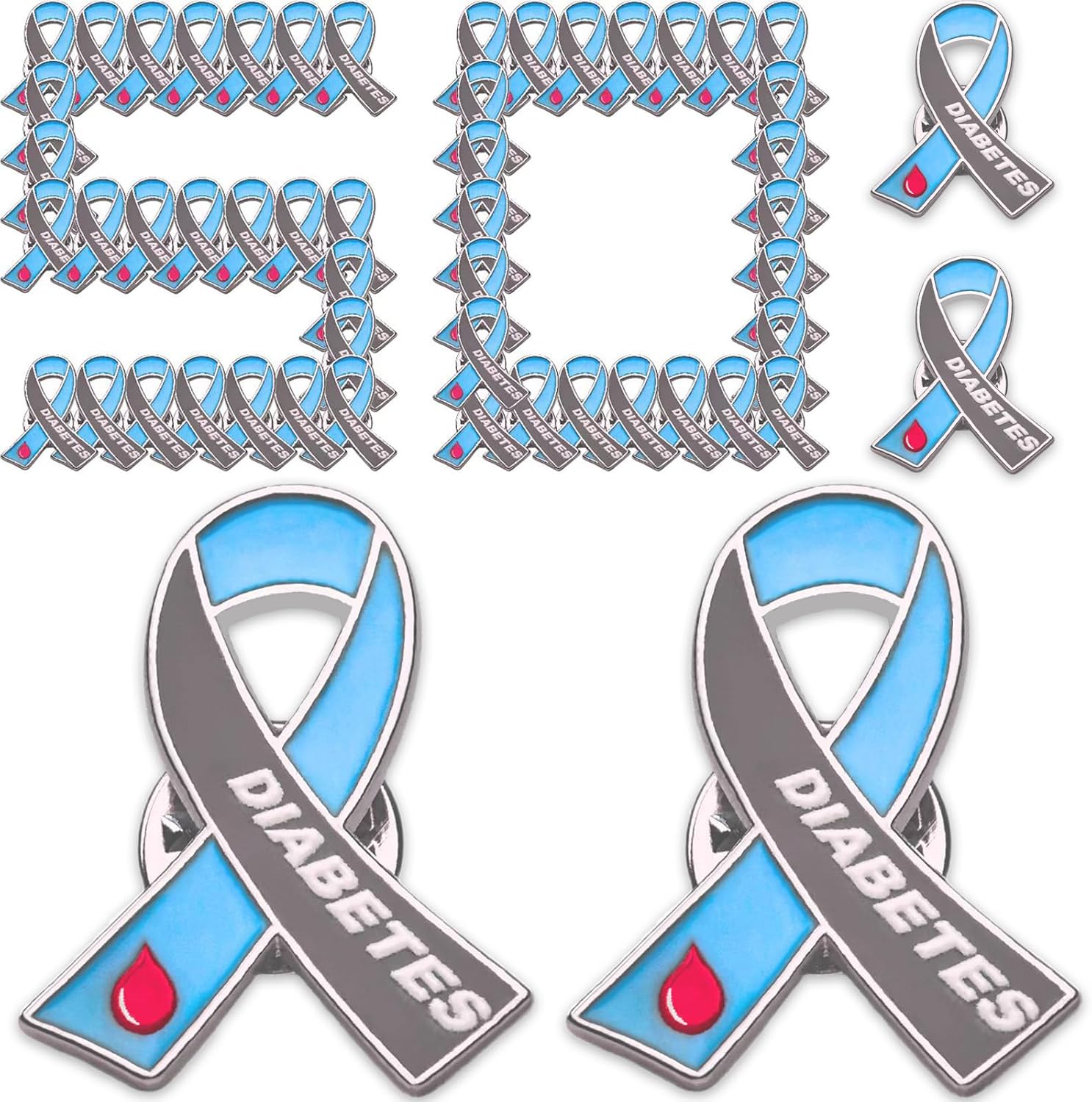 Amazon.com: CrateGurus Co. 50 Pcs Diabetes Pins Bulk Type 1 Diabetes ...