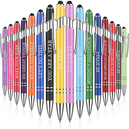 LUAVIARU 40 Piece Inspirational Pens Kit With Stylus Tip & Sayings – 20 - View #3