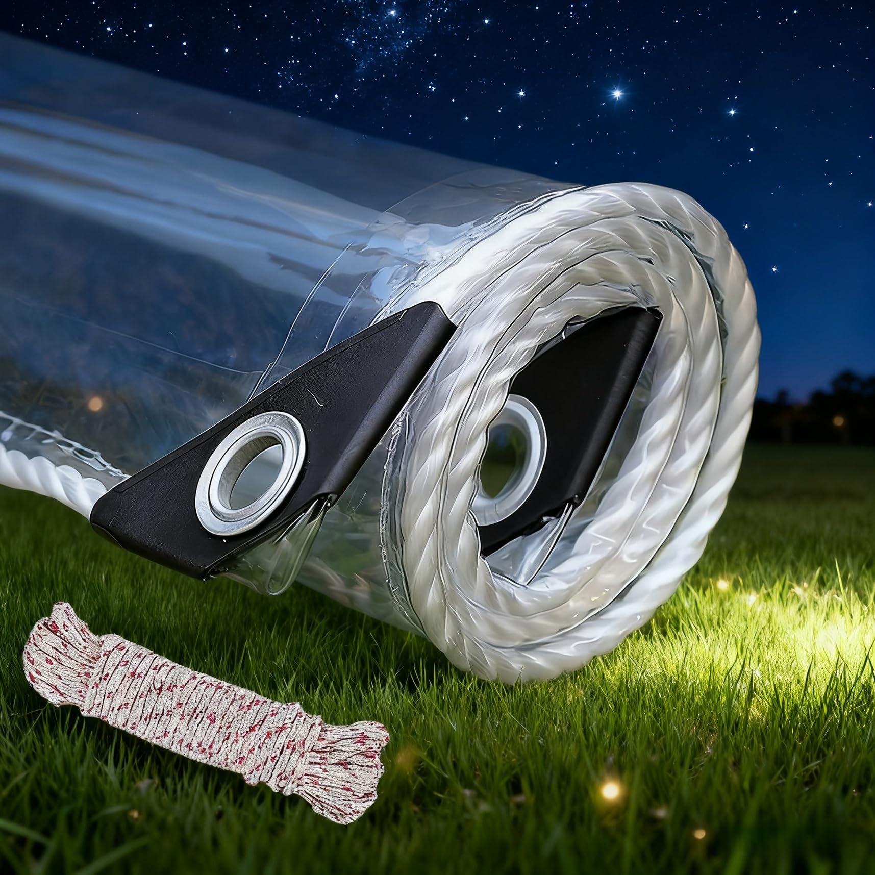 Lona impermeable para muebles de jardín con ojales y lona transparente antilluvia