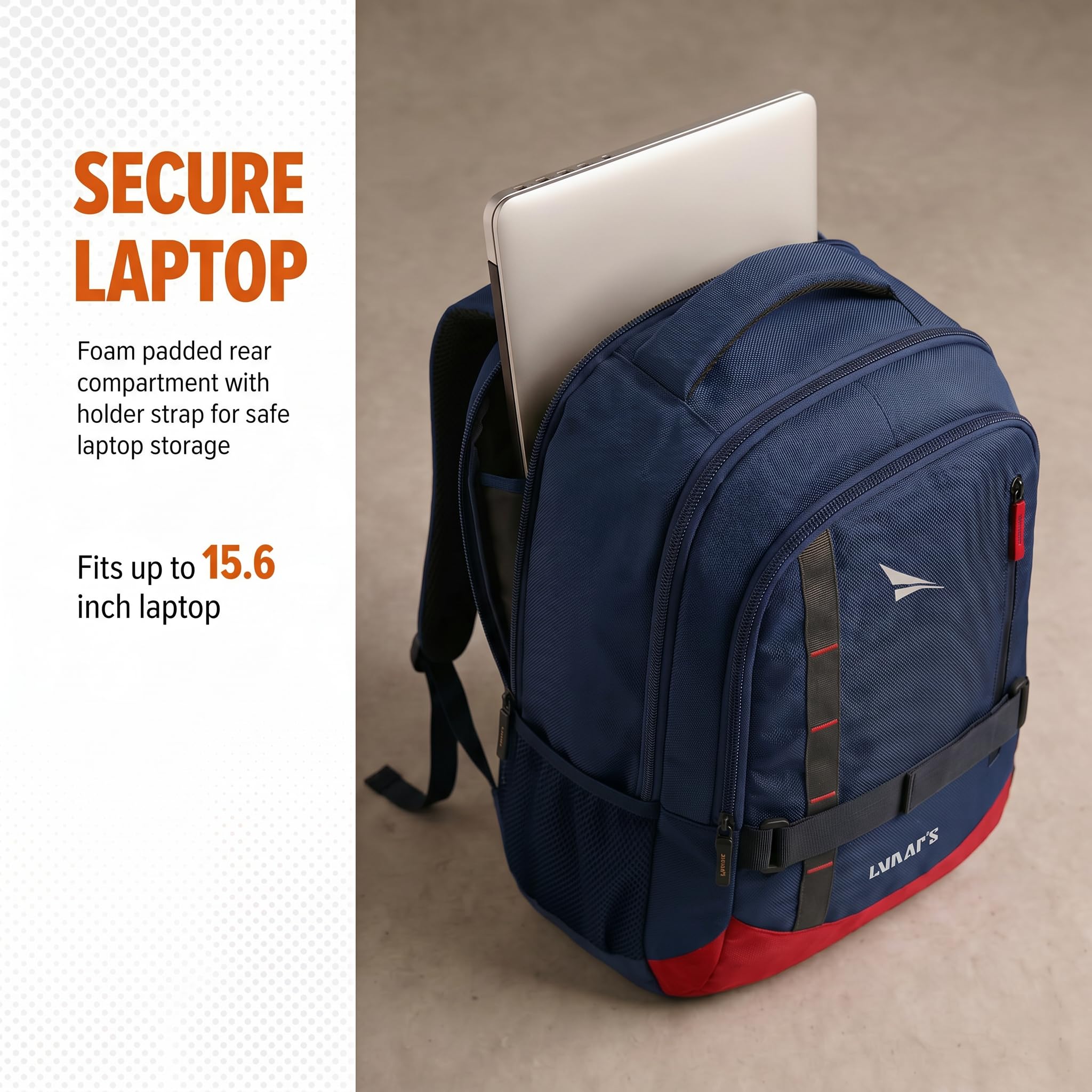 Lunar's Bingo - 48 L Laptop Bag | School bag for boys | Laptop bag 15.6 inch | Water Resistant Laptop Backpack | College bag | Office backpack for men | Travel backpack with 1 Year Warranty 2