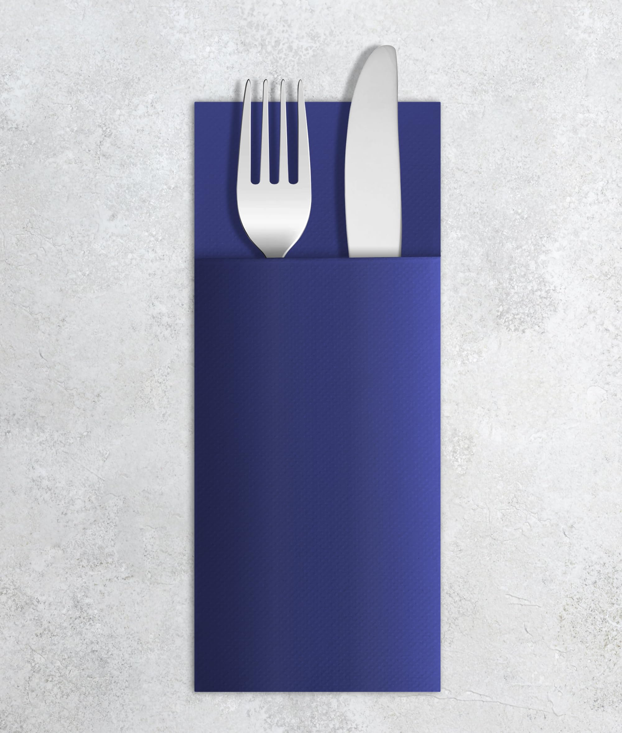 VelaHub Airlaid 50 Cutlery Napkins, Disposable Napkins, 39 x 40 cm, Blue