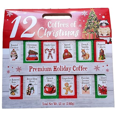 Juego de 12 cápsulas K-Cup de regalo navideñas incluye 12 sabores