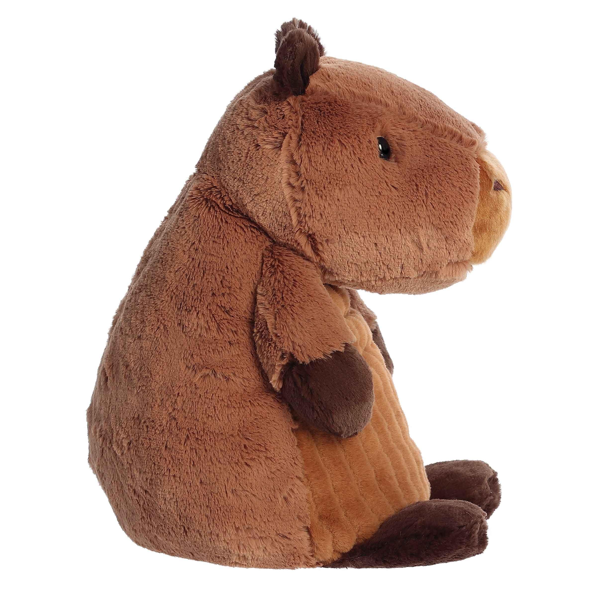 Aurora Cuddly Huggle Pals Cozy Capybara Stuffed Animal - Cozy Comfort - Endless Snuggles - Brown 12.5 Inches