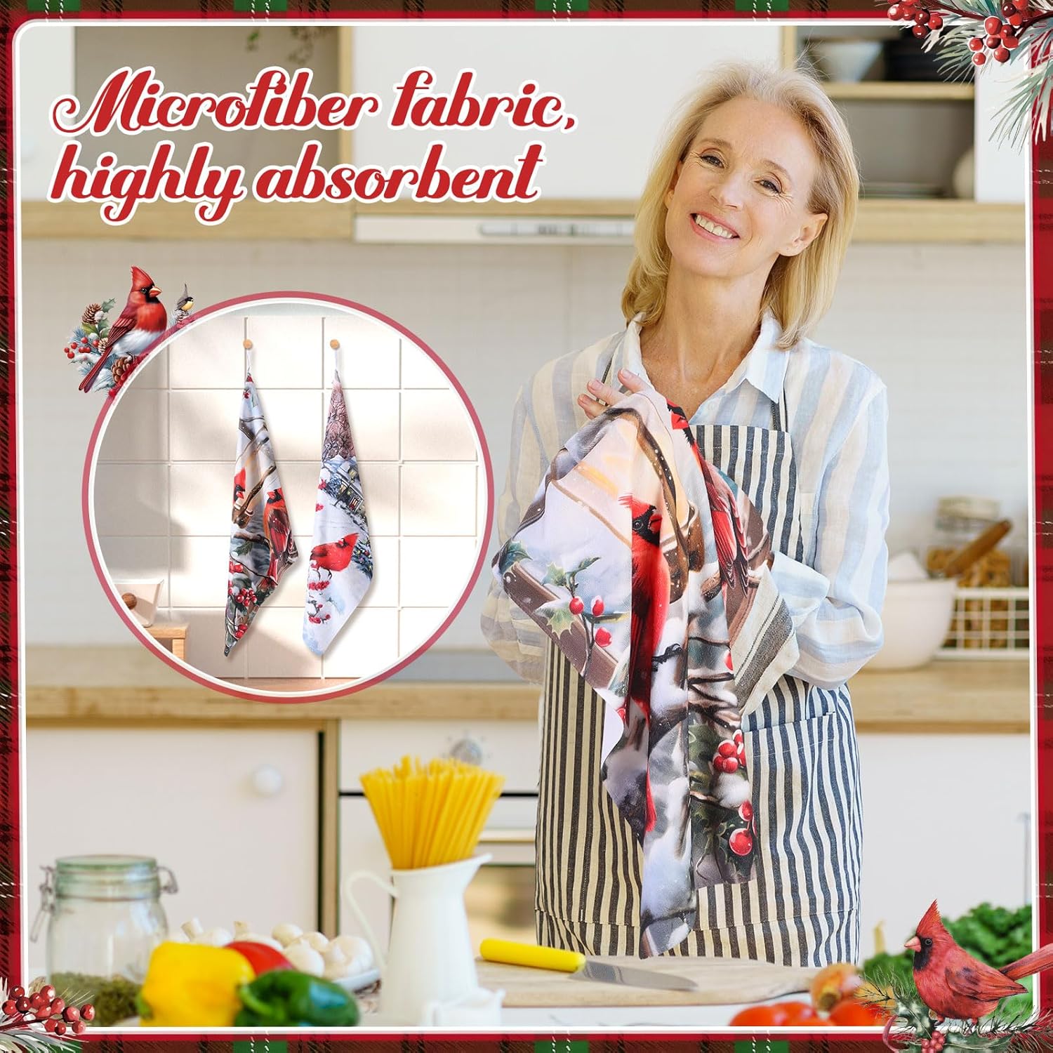 Buryeah 10 Pcs Cardinal Gift Set Bird Present Box Include 60x50'' Blanket Pillowcase Mug Makeup Bag Candle Keychain Decorative Stand Winter Sympathy Memorial Gift (Bird) - Image 3