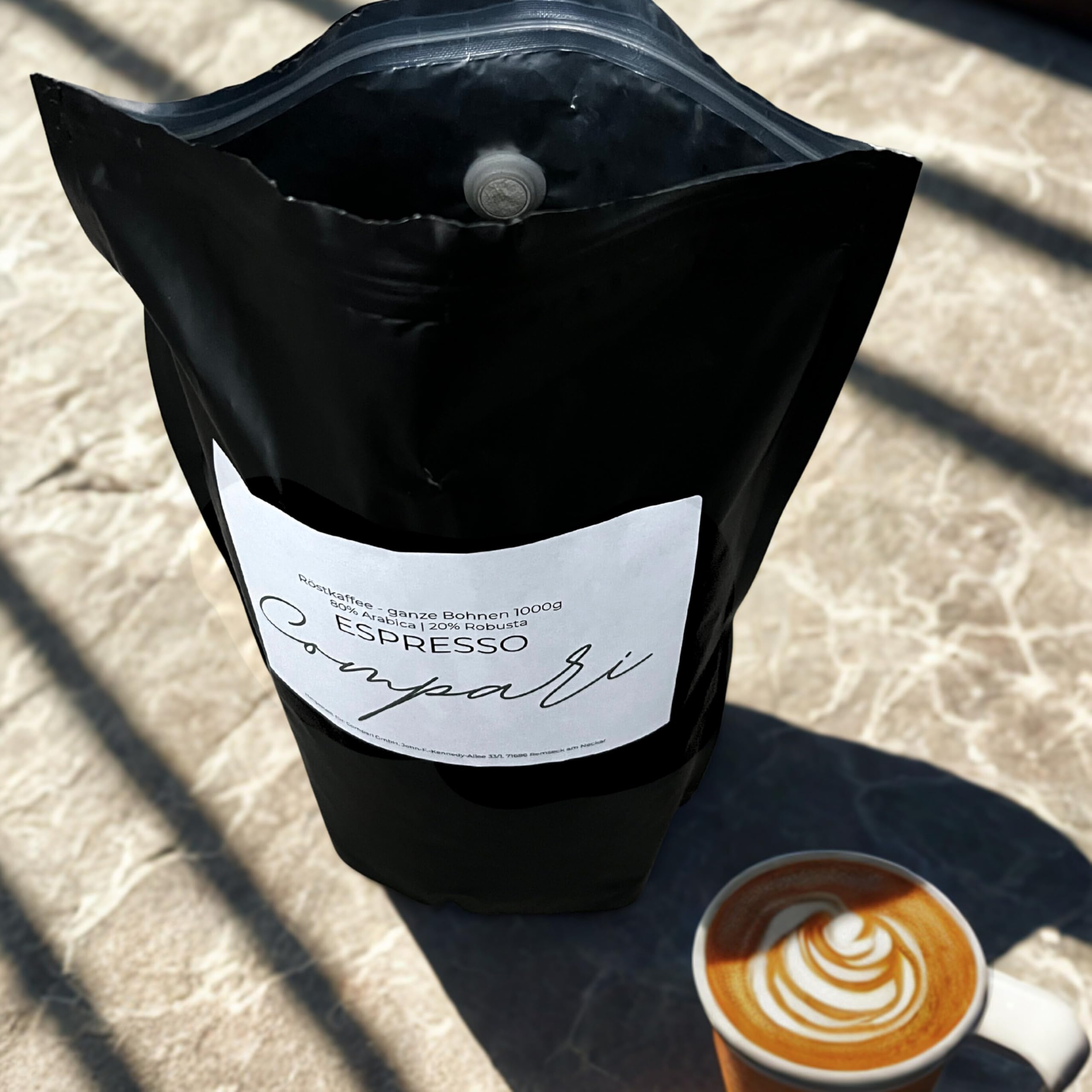 Compari extreme Crema Kaffeebohnen 1kg Espresso – 80% Arabica, 20% Robusta – Ganze Bohnen für Vollautomat & Siebträger