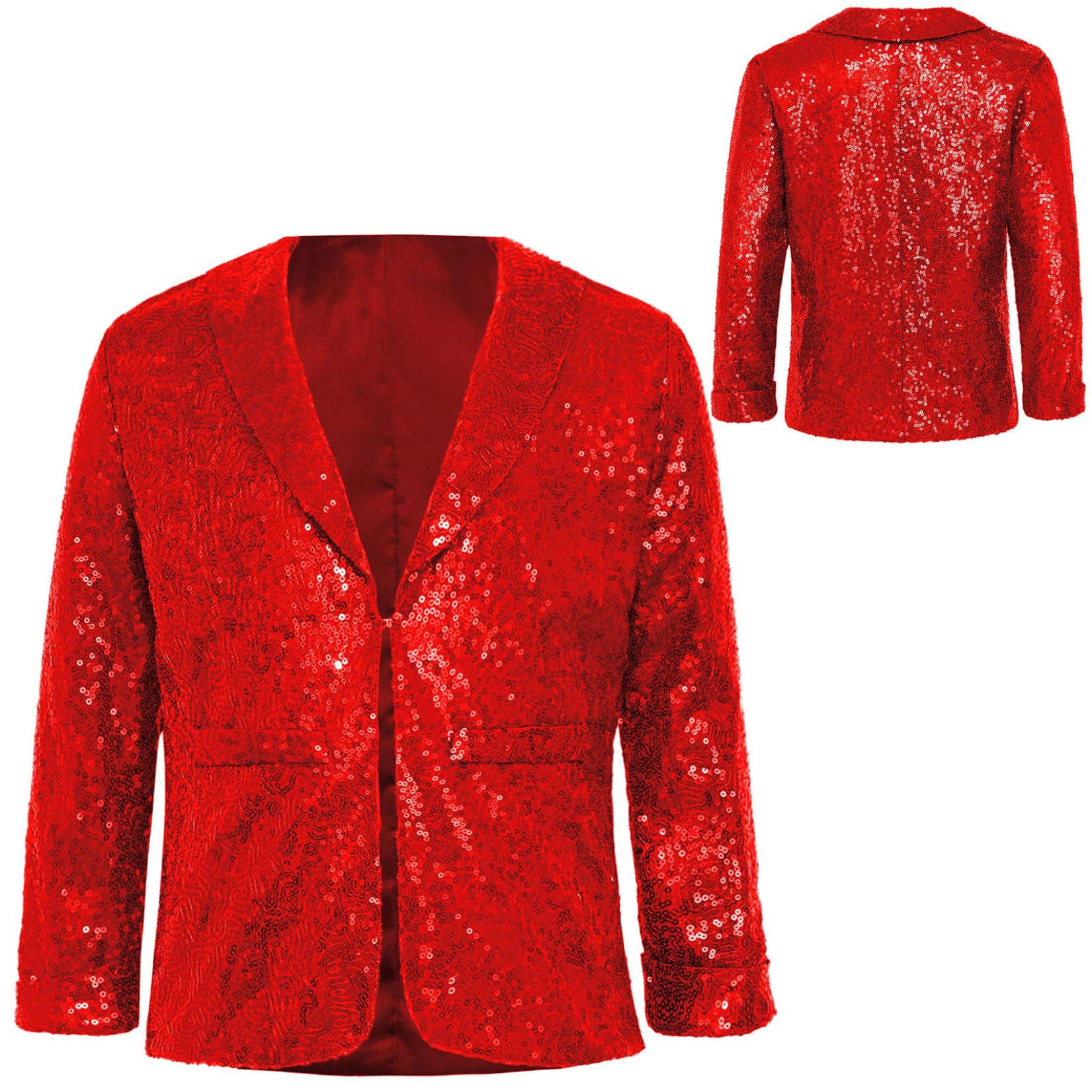 Jungen Mädchen Pailletten Jacke Glänzend Weihnachten Jacke Mantel Glitzer Blazer Sakko Disco Jazz Hip Hop Weihnachten Party Outfits