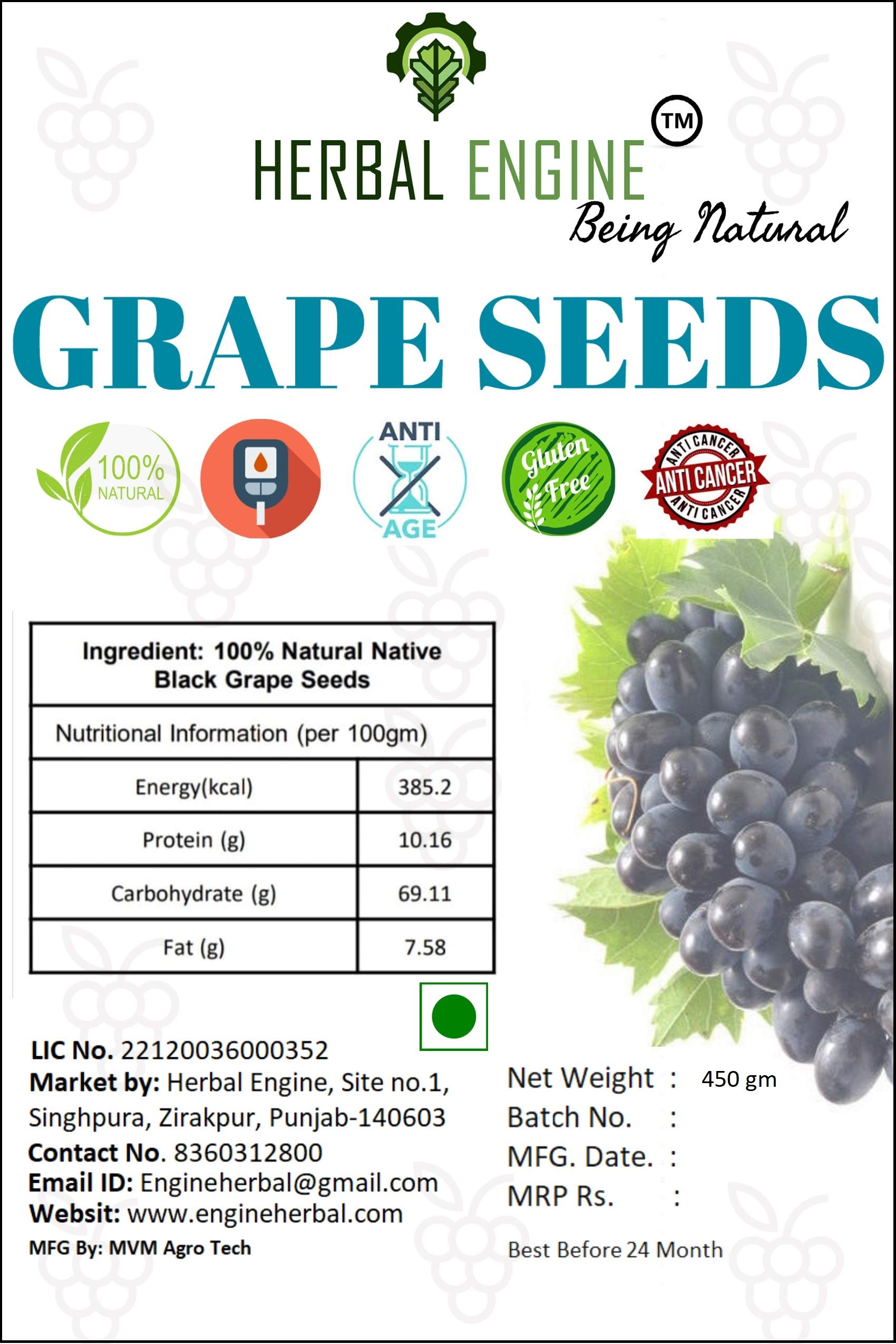 Herbal Engine Certified Grape Seeds Our Seeds are rich in