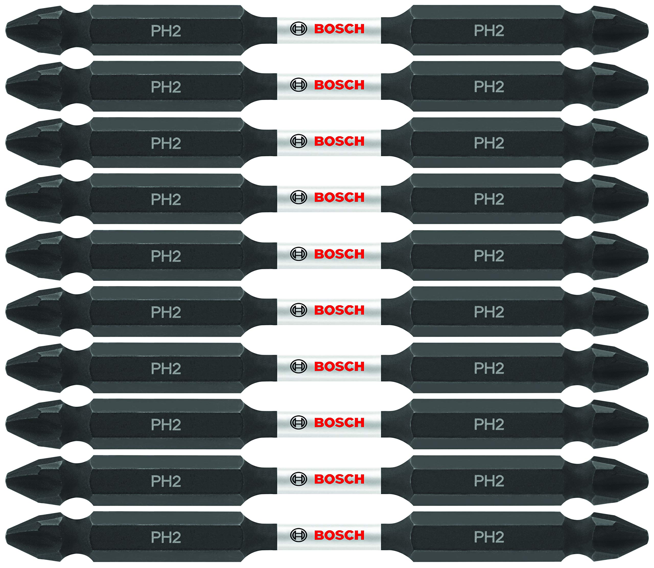 Bosch ITDEPH235B 10 pc. Impact Tough™ 3.5 In. Phillips® #2 Double-Ended Bits (Bulk Pack)
