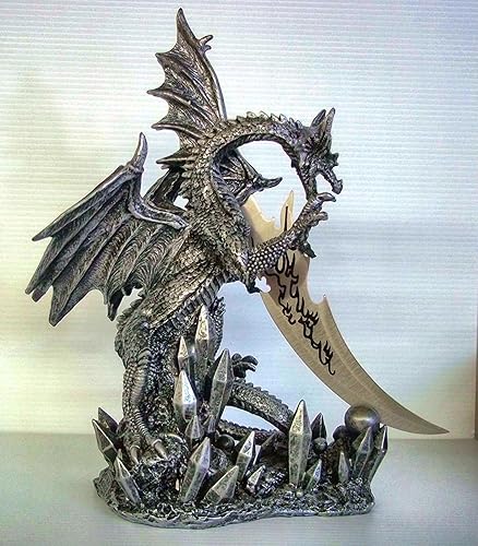 Miniatura 3 de Dragon Knife Daga - Figura decorativa tamaño grande color negro