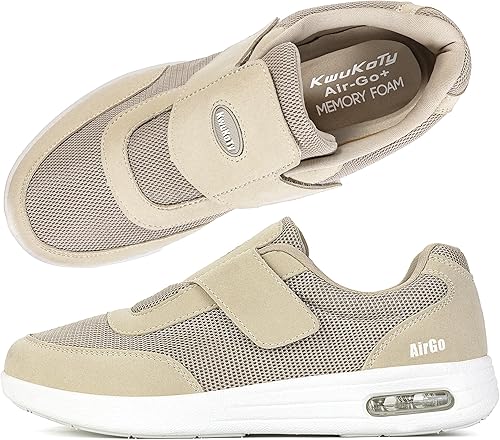 Orthopedic Shoes for Women, Wide Width Diabetic Walking Shoes with Air Cushion & Arch Support for Plantar Fasciitis Size 6.5-11.5