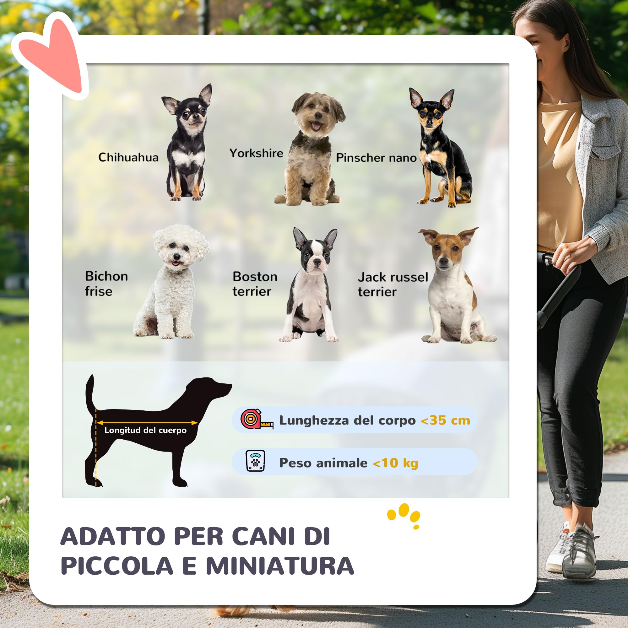 PawHut Passeggino per Cani 3 in 1 Pieghevole Convertibile in Borsa da Trasporto, Seggiolino Auto con 2 Guinzagli, Cuscino, Passeggino per Animali in Acciaio, Tessuto Oxford, 82x49.5x98cm, Rosa