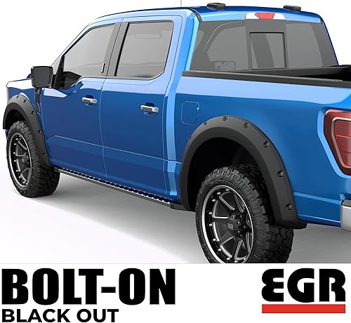 Miniatura 3 de EGR 793585-Premium Series Guardabarros con aspecto atornillado simulado con pernos negros - Compatible con Ford F-150 2021-2025