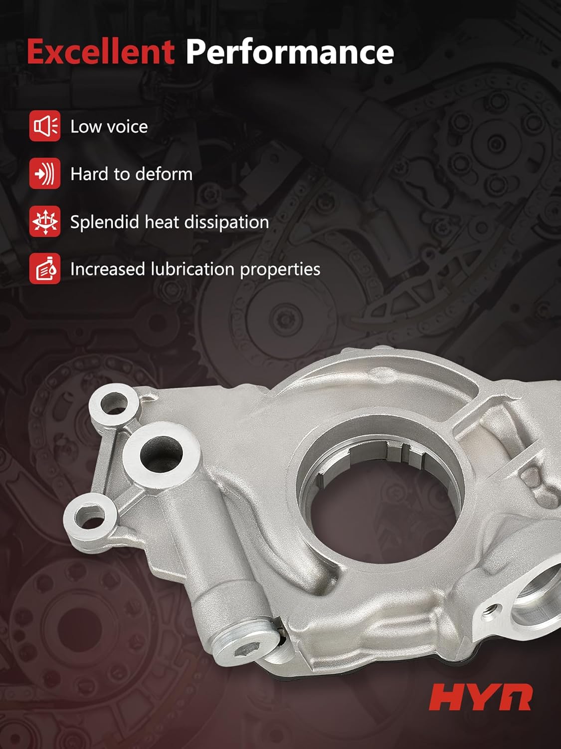 HYR M295HV High Volume Oil Pump for 4.8L 5.3L 5.7L 6.0L 6.2L Compatible with Chevy Silverado Tahoe Camaro Suburban & GMC Sierra Yukon Savana & Cadillac - 4.8 Oil Pump, 5.3 Oil Pump, 6.0 Oil Pump
