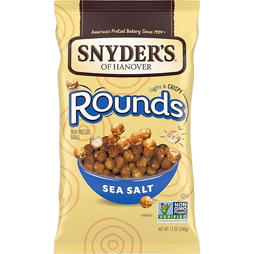 Snyders of Hanover Pretzels Redondas Sal Marina 12 Oz