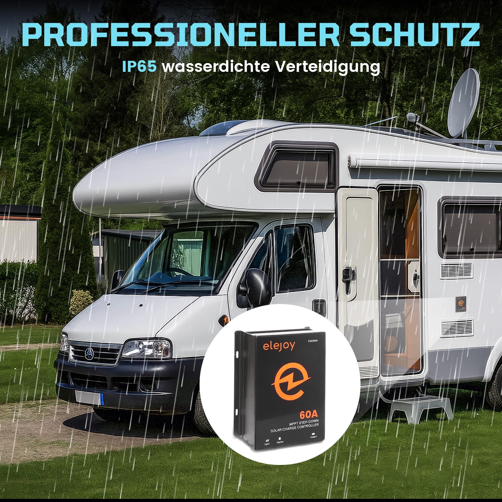 60A MPPT Solar-Laderegler 12v/24v/36v/48v 99% Verfolgungseffizienz | Ausgang 10-60v verstellbar für mit externen LCD-Solarpanel-Regulator-Bildschirm luftgekühlte Kühlung