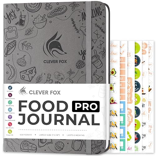 Clever Fox Food Journal PRO, Weight Loss Meal Tracking Planner