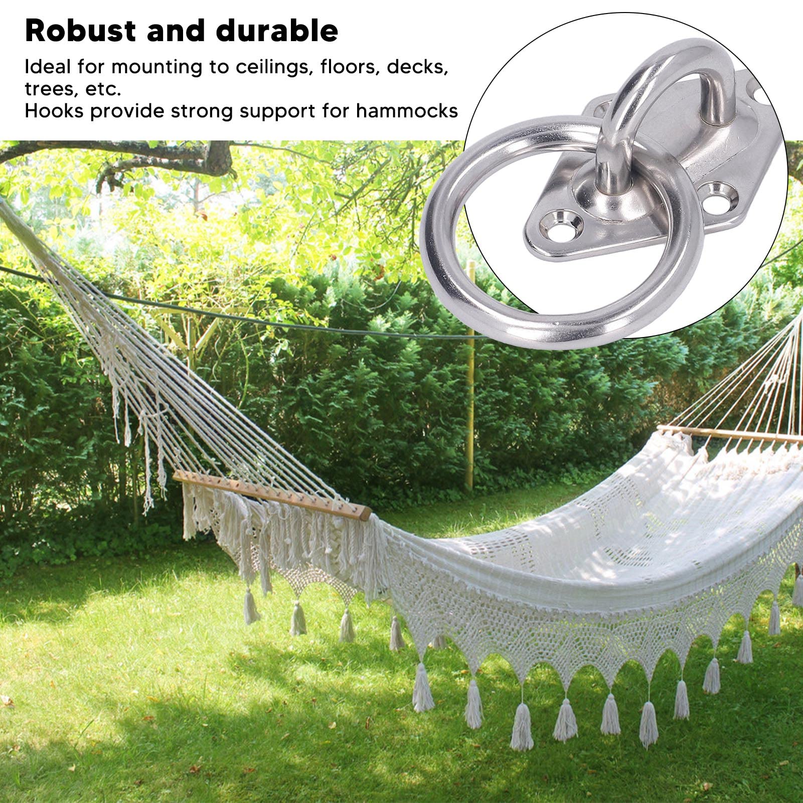 Yuecoom Hammock Hanging Set, Heavy Duty Swing Hanger with Screw Connection Ring Expansion Screw Buckle Swing Hanging Kit