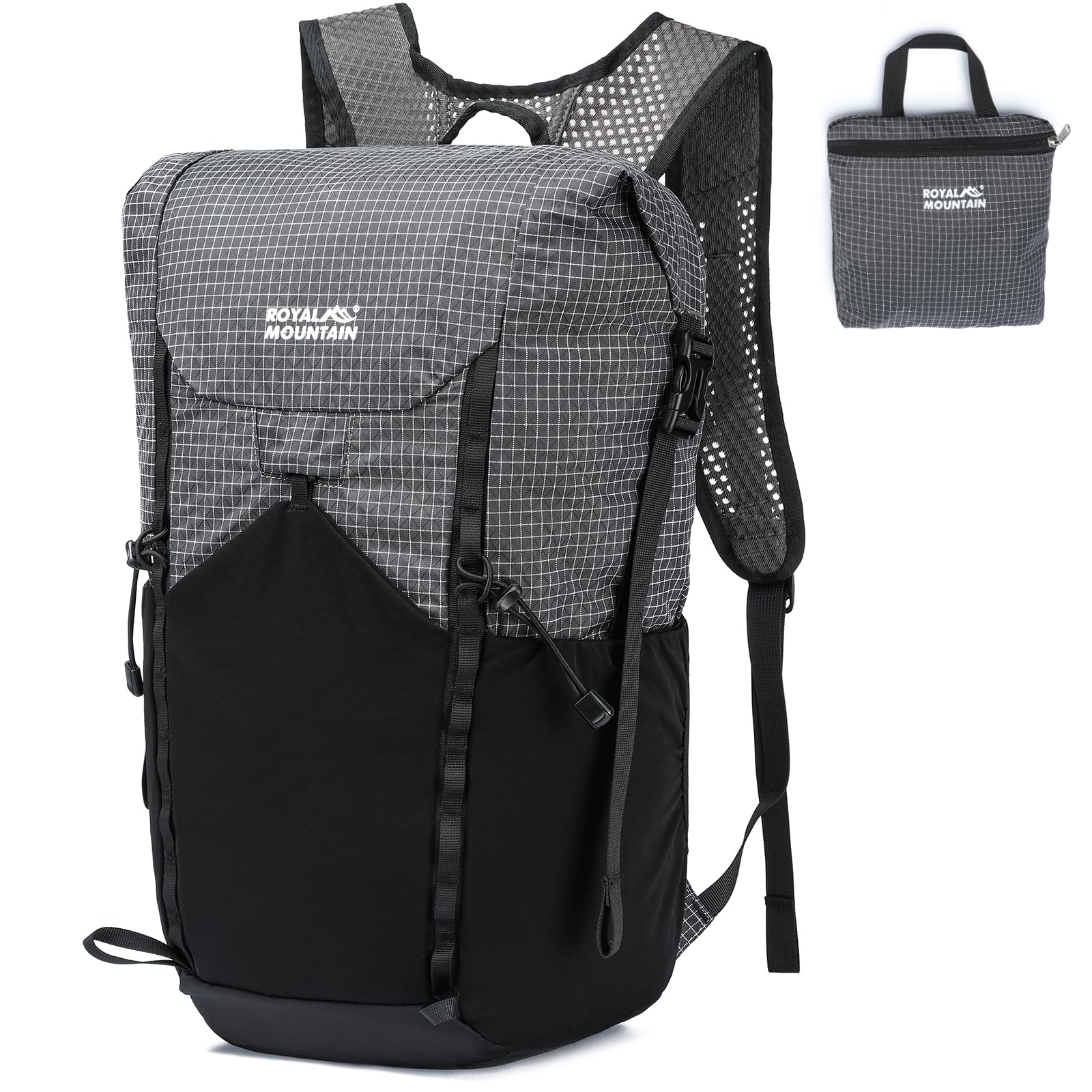 POWER KING Zaino da trekking leggero da 25 l, zaino da viaggio pieghevole, zaino casual per attività all'aperto, zaino per uomo/donna