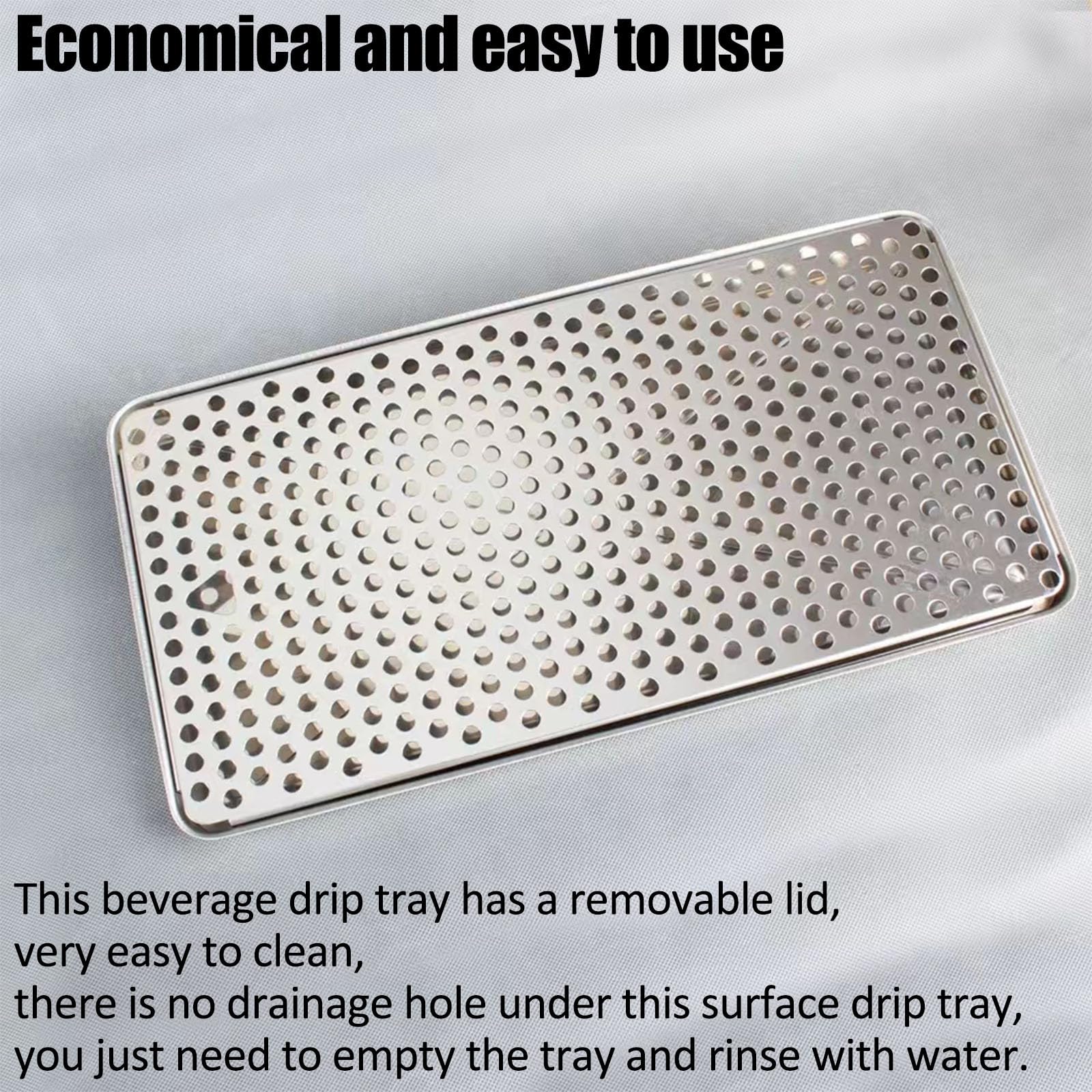 Acier Inoxydable 304 Plateau D'égouttage,Plateau D'égouttement Amovible,Egoutoir Ustensiles De Cuisine pour Brassage À La Maison 15.7"X8.2"X0.8" pour Bar Pub Tasses Bols