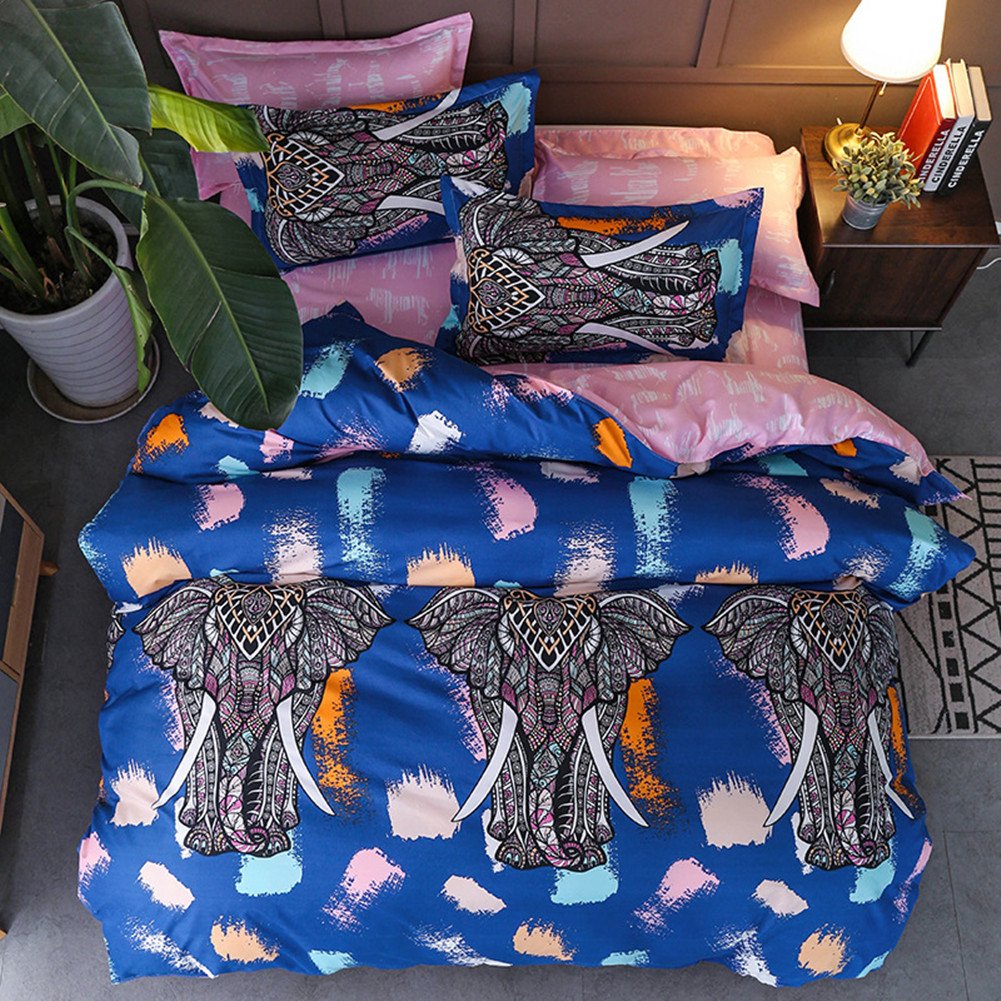 Housses de Couettes 2 Personnes Dotbuy avec 2 Taies d'Oreiller pour Lit Double