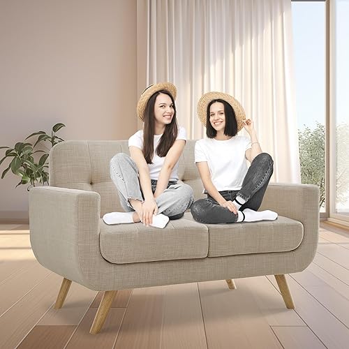 Miniatura 41 de Rosevera Elena - Sillón contemporáneo con tapicería de lino, muebles de sala de estar, color beige Beige,Gris,Beige