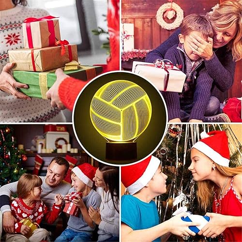 Miniatura 4 de Lámpara de ilusión 3D Gawell luz nocturna que brilla en 7 colores con interruptor táctil inteligente cable USB regalo creativo juguetes