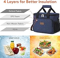 Vista 128 de Lifewit Bolsa de Almuerzo Mediana Aislada Caja de Almuerzo Hielera Suave Bolsa Refrigerante para Adultos Hombres Mujeres, Gris 12 Latas (9L)