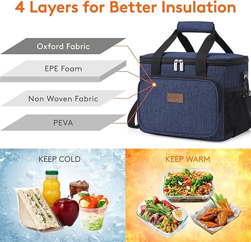 Miniatura 100 de Lifewit Lonchera mediana aislada, suave y refrigerante, para adultos, hombres y mujeres, leopardo, 12 latas (9L)