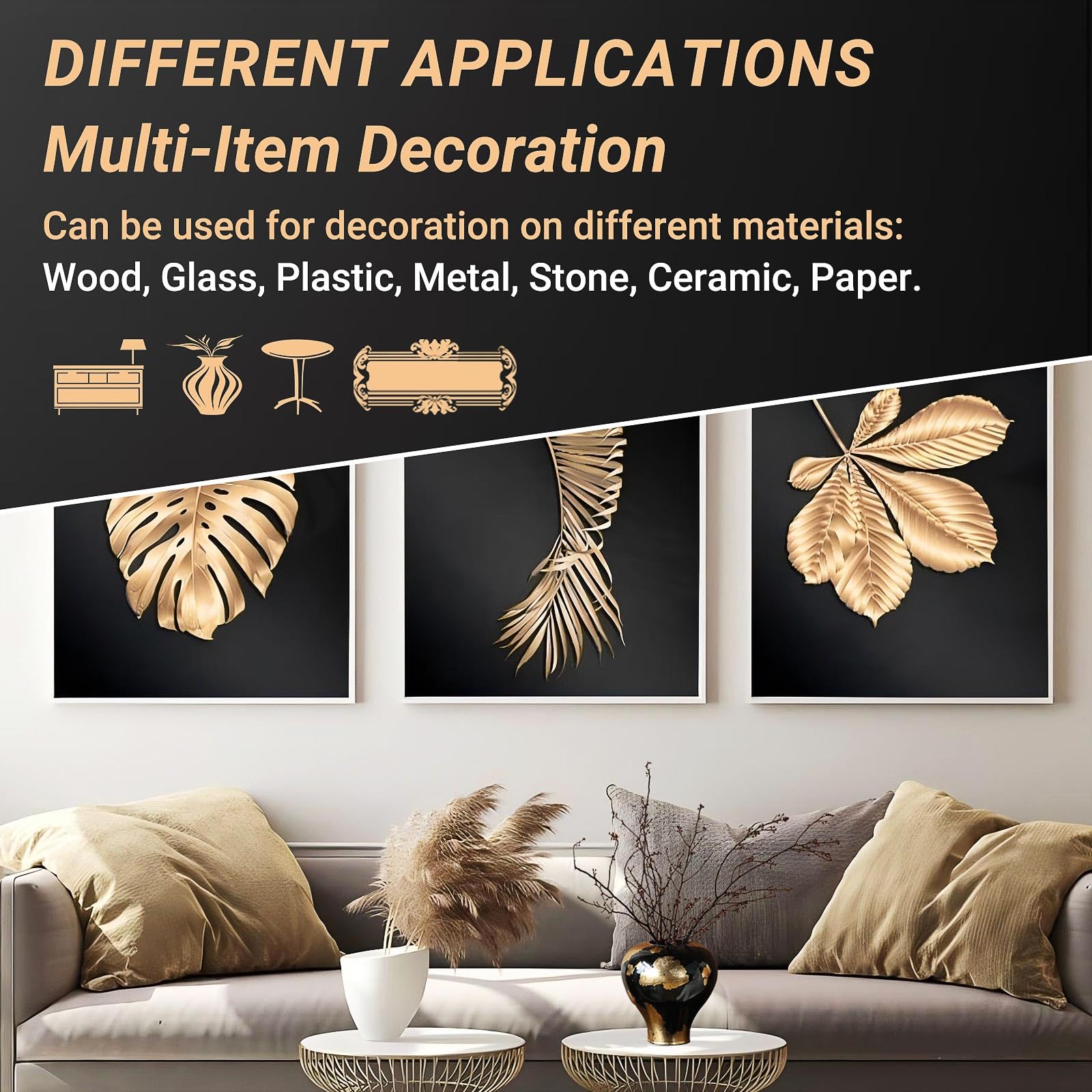 Gold Leaf Gilding Kit - Luxurious Decor & DIY -6 Gold Leaf Gilding Kit - Luxurious Decor & DIY -6