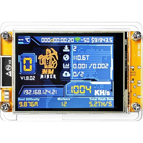 Heltec Bitcoin Lottery Miner NerdMiner V2 ESP32 Solo Miner with 2.8'' Low Power Smart Display Crypto Miner 1004KH/s BTC Solo Miner
